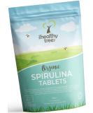 Organic Spirulina Tablets by TheHealthyTree Company - Vegan High in Vitamin B12 Protein Magnesium Iron and Calcium - UK Certified Pure Spirulina 300 x 500mg (150g) - Buy Online on GoSupps.com