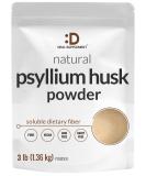 Psyllium Husk Powder 3 lbs - 9000mg Per Serving - Unflavored Plant Based Fiber - Keto Friendly, Gluten Free, Non-GMO - Ideal for Baking & Cooking - Buy Online on GoSupps.com