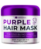 Purple Hair Mask for Blonde Hair - No More Yellow or Copper Tones - Deep Conditioner for Color Treated Locks with Keratin and Moroccan Argan Oil Treatment - Buy Online on GoSupps.com