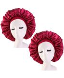 Buy 2 Piece Satin Sleep Hat Set for Women - Adjustable Silk Caps for Hair Care & Health - Buy Online on GoSupps.com
