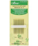 Clover Gold Eye Applique Needles No. 9 - Metal | Pack of 5 - Buy Online on GoSupps.com