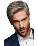 Fleurapance Men's Short Grey Wig | Natural Look Synthetic Fiber Wig for Daily Wear - International Shipping Available - Buy Online on GoSupps.com