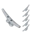 QPURO 8 Inch Galvanized Cast Iron Boat Dock Cleats - 5-Pack Rope Cleat for Marine Deck and Nautical Decor - Buy Online on GoSupps.com