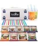 DIY Bubble Tea Kit - 6 Flavors, 36 Drinks, Taro, Lychee, Coconut, Mango, Milk Tea, Thai Tea, Straws - Authentic Boba Tea Kit - Buy Online on GoSupps.com