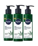 NIVEA MEN Sensitive Calm Liquid Shaving Cream with Vitamin E and Hemp Seed Oil, 3 Pack of 6.8 Fl Oz Pump Bottles - Buy Online on GoSupps.com