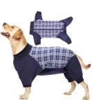 Heywean Long-Sleeved Dog Recovery Suit | Post-Op Zipper Bodysuit for Dogs | Comfortable Relaxation Outfit After Surgery | XS Blue Checkered - Buy Online on GoSupps.com