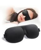 3D Night Sleep Mask for Back and Side Sleeper | 100% Light Block Out | Ultra Light Travel Eye Cover in Black - Buy Online on GoSupps.com