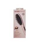 KISS Bristle Hair Straightener Heat Brush - Digital Temp Control Auto Shutoff Ionic Bristles Lightweight 360 Swivel Cord - Pink - Buy Online on GoSupps.com