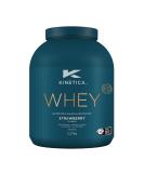 Kinetica Strawberry Whey Protein Powder 2.27kg - 23g Protein per Serving | Grass-Fed EU Cows | 76 Servings | Superior Mixability & Taste - Buy Online on GoSupps.com