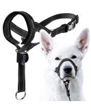 GoodBoy Dog Head Halter with Safety Strap - Stops Heavy Pulling On The Leash - Padded Headcollar for Small Medium and Large Dog Sizes - Head Collar Training Guide Included (Size 1 Black) Size 1 (Pack of 1) Black Nylon / Black Padding - Buy Online on GoSupps.com