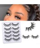 Brieve 18mm 5 Pairs 3D Faux Mink False Eyelashes - Fluffy, Thick & Curled Strip Lashes for Natural Look Makeup - Buy Online on GoSupps.com