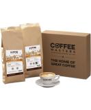 Coffee Masters Dark Roast Coffee Gift Set - Includes 1kg Full Bodied Coffee Beans and 1kg Super Crema Espresso Coffee Beans - Roasted in the UK - Beautifully Packaged Ready to Give Coffee Gift Set Full Bodied & Super Crema Espresso Beans 1 kg (Pack of 2) - Buy Online on GoSupps.com