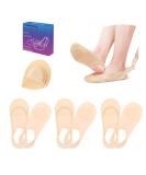 Buy Sock-Style Metatarsal Pads - Foot Cushions for Pain Relief & Blister Prevention - 3 Beige Forefoot Support Cushions for Women - Buy Online on GoSupps.com