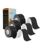 Kinesiology Tape Pro - Breathable Latex-Free Athletic Tape for Ankle & Knee Support | 3 Rolls & 60 Precut Strips - Ideal for Running Tennis & Sports Activities - Buy Online on GoSupps.com