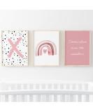 Pompom Prints Set of 3 | Rainbow Nursery Decor | Girls Bedroom Wall Art | Scandi Boho Style | Playroom Prints | 5x7 Inch X - Buy Online on GoSupps.com