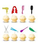 Arthsdite 24Pcs Barbershop Themed Cupcake Toppers Haircut Bachelorette Cupcake Picks Bridal Shower Birthday Party Cake Decorations Supplies - Buy Online on GoSupps.com