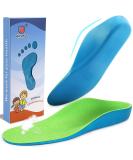 Ailaka Kids Orthotic Arch Support Insoles - PU Foam Inserts for Overpronation Flat Feet & Plantar Fasciitis | 4-6 M US Big Kid Green - Buy Online on GoSupps.com