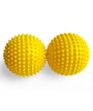2x DBT Skills Hedgehog Ball | Magnetic Stress Relief Acupressure Ball | Massage Tool for Tension & Mobility | Yellow Matt 47mm - Buy Online on GoSupps.com