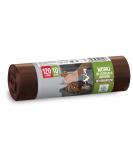 Anna Zaradna ST-AZ-017027 Organic Garbage Bags - Tearproof 120L Waste Separation Sacks (10 Pack) - Eco-Friendly Brown LDPE for Household & Office - Buy Online on GoSupps.com