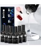 Beautilux No Wipe Base & Top Coat Set - 6x10ml Nail Gel for Art Design | Rubber Base Primer Matte & Rhinestone Gel | 5 in 1 Reinforce Builder | International Shipping - Buy Online on GoSupps.com