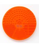 RE-NU Makeup Brush Cleaning Pad - Silicone Cosmetic Cleaning Mat | Suction Cup Design | Effortlessly Remove Dirt Oil & Residue (Orange) - International Shipping Available - Buy Online on GoSupps.com