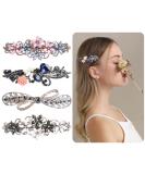 4Pcs Vintage Metal Leafy Hair Barrette Set for Women & Girls | Retro French Hair Clips - Buy Online on GoSupps.com