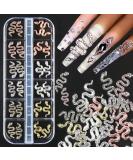 24pcs 3D Snake Nail Charms with Rhinestones - Gold & Silver Alloy Nail Gems for DIY Nail Art | Shiny Metal Snakes Jewelry Making Kit - Buy Online on GoSupps.com
