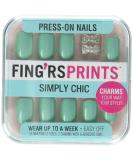 Fing rs Prints Pre Glued Simply Chic Nails - Green | Fast International Shipping - Buy Online on GoSupps.com