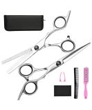 Professional Barber Hairdressing Scissors Set for Women & Men - Fcysy Hair Cutting & Thinning Scissor with Haircut Accessories in Silver - Buy Online on GoSupps.com