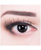 Buy Colored Black Crazy Contact Lenses - Demon Eyes for Halloween & Carnival | Free Lens Case Included - Buy Online on GoSupps.com