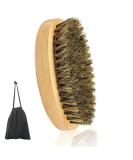 Beard Brush for Men | Boar Bristle & Wooden Comb | Daily Beard Care with Storage Bag | Travel-Friendly Softening Brush - Buy Online on GoSupps.com