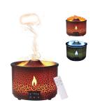 Volcano Humidifier - Quiet Flame Diffuser | 300ml Spray with Remote Control | Aromatherapy & Auto Shut Off | Ideal for Bedroom & Office (Red & Blue - Buy Online on GoSupps.com