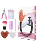 LIONVISON Nail Practice Hand with 300PCS Nail Tips | Flexible Manikin Hand for Acrylic Nails Training and Manicure Art Beginners - Buy Online on GoSupps.com