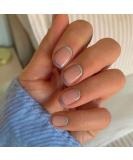 24pcs French Blue Tip False Nails - Removable Press-on Nail Set for Women & Girls | Nail Art Accessories - 0252Y91 - Buy Online on GoSupps.com