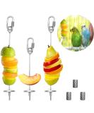 3-Pack Stainless Steel Parrot Spit & Bird Toy Holder for Nymphensittich & Budgies - Feed Hang & Treat Your Pets - Buy Online on GoSupps.com