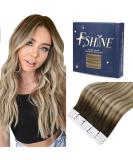 FSHINE Real Hair Tape-In Extensions - 50cm 50g Balayage #3 Dark Brown & #22 Light Blonde Seamless 20 PCs for Women - Buy Online on GoSupps.com