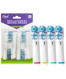 Oral-B Compatible Double Clean Replacement Toothbrush Heads - Fits Oralb Braun Electric Toothbrushes - Compatible with Oral B Pro, Sonic, Vitality - Pack of 4 - Buy Online on GoSupps.com