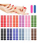 MWOOT 12 Sheets Full Wraps Nail Stickers with Nail File Self Adhesive Solid Color Painted Nail Polish Stickers Nail Art Decals Strips Manicure Kits for Women DIY Nail Art Decoration - Buy Online on GoSupps.com