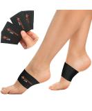 Copper Joe 4 Pack Foot Arch Support Compression Sleeves for Plantar Fasciitis Relief - Small/Medium (2 Pair) - Buy Online on GoSupps.com