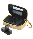 Pill Box 7 Day 2 Times a Day Weekly Organizer with Zipper Bag - BPA Free Travel Dispenser in Gold - Buy Online on GoSupps.com