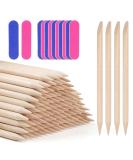 100 Rose Wooden Stick Manicure Set - Double-Sided Orange Wood Sticks for Nail Care & Pedicure Art - Buy Online on GoSupps.com