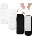 4-Piece Reusable Castor Oil Foot Pack | Castor Oil Compress Pads & Wraps | Flannel Towels for Soothing Relief | White & Black - Buy Online on GoSupps.com