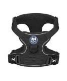 POPOTET Reflective Dog Harness - Soft Breathable Mesh Adjustable Padded Vest for Comfort (Black Large) | International Shipping - Buy Online on GoSupps.com