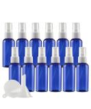 TIANZD 12 Pieces Empty 50 ml Blue PET Plastic Fine Mist Pump Spray Bottles with White Top Portable Sprayer for Perfume Water Cosmetic Travel Containers Refillable 2x Funnel - Buy Online on GoSupps.com