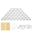 5ml Jaws with Lids - 42pcs Mini Cream Containers for Cosmetics & Nail Art | Transparent Dose with Labels & Spatula - Buy Online on GoSupps.com