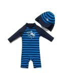 Bonverano Baby Boys Swimsuit | Long-Sleeve Zipper One Piece Swimwear with UPF 50+ Sun Protection | Whale Design | 6-9 Months - Buy Online on GoSupps.com