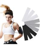 Workout Headbands Women 9Pcs, Cotton Headbands Women Men 2.5 inch Wide, Soft Sweat Wicking Stretchy Headband for Women Girls Sports Yoga Running 3 Colors Mixed - Buy Online on GoSupps.com
