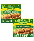 Snack Bar Bundle With Nature Valley Crunchy Oats & Honey Cereal Bars 5 x 42g (2 Pack) - Buy Online on GoSupps.com