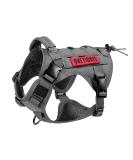 OneTigris Tactical Dog Vest - MOLLE Service Dog Harness (1000D Nylon) for Training - Medium Grey - Buy Online on GoSupps.com