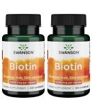 Swanson Biotin 5000 mcg - 100 Capsules | Supports Hair, Skin & Nails - Buy Online on GoSupps.com